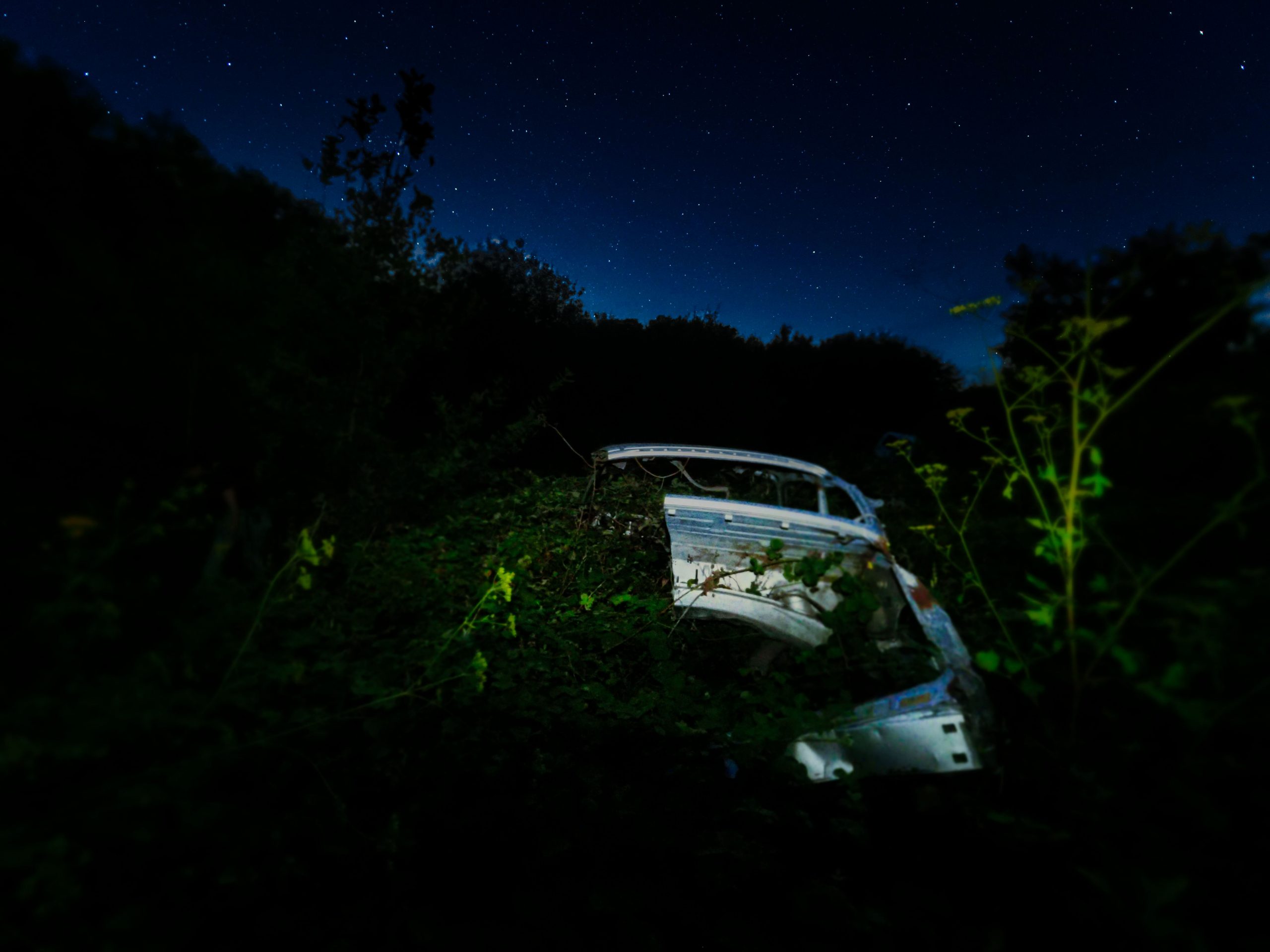 Une casse de voitures abandonnée en pleine forêt dans le Loiret